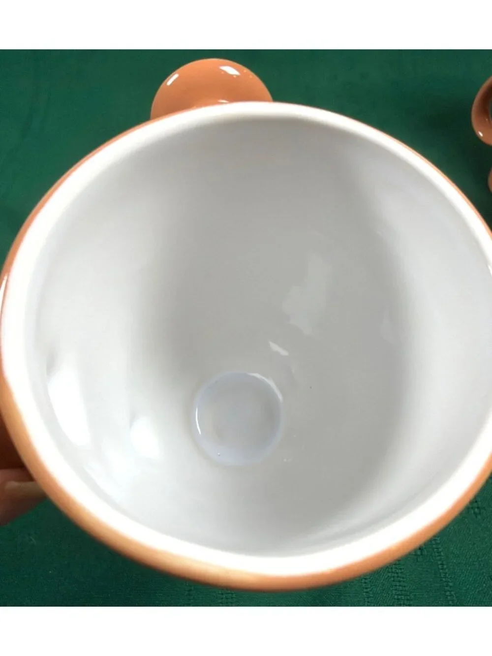 Vintage 80s Terracotta Footed Pedestal Coffee Mugs Set of 4 MCM Irish Coffee Cup